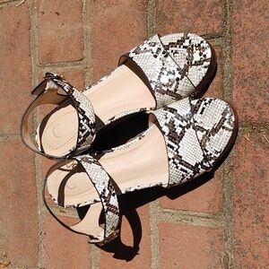 Cato Snake Print Platform Sandal Size 8